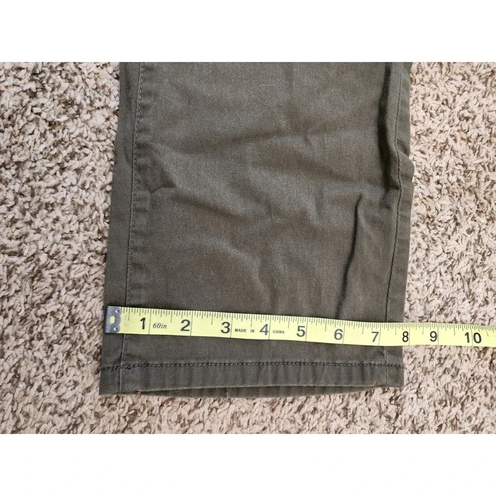 IZOD Sportflex Straight Fit Pants Mens 32x30 Olive Green Stretch‎ Chino 5 Pocket